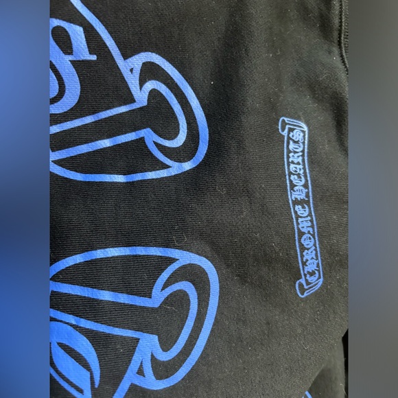 Chrome Hearts Online Exclusive Hoodie black/blue Medium gently used condition - Picture 4 of 5